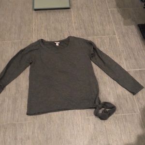 xs gray top tie one side bottom new